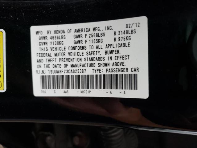 Photo 10 from auction – 2012 ACURA TL with VIN 19UUA8F23CA025397