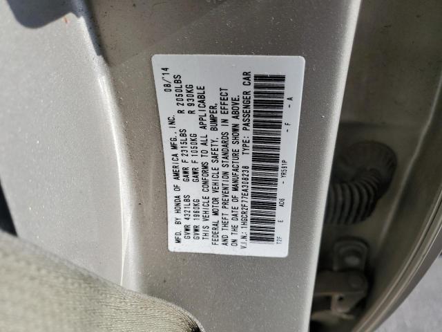 Photo 10 from auction – 2014 HONDA ACCORD EX with VIN 1HGCR2F77EA308238