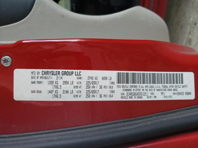 Photo 10 from auction – 2014 DODGE GRAND CARA with VIN 2C4RDGBGXER312211