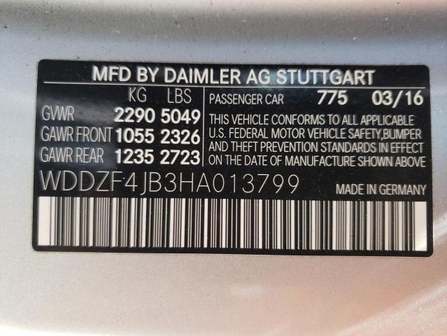 Photo 10 from auction – 2017 MERCEDES-BENZ E 300 with VIN WDDZF4JB3HA013799