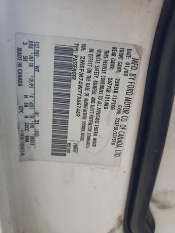 Photo 10 from auction – 2000 MERCURY GRAND MARQ with VIN 2MEFM74W7YX667469