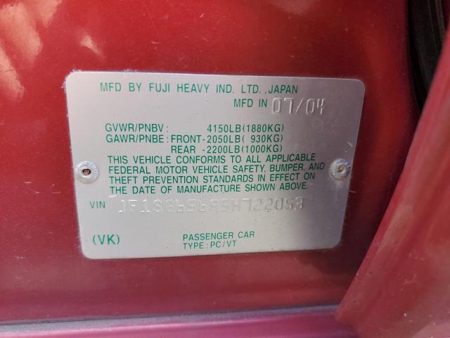 Photo 10 from auction – 2005 SUBARU FORESTER 2 with VIN JF1SG65695H722053