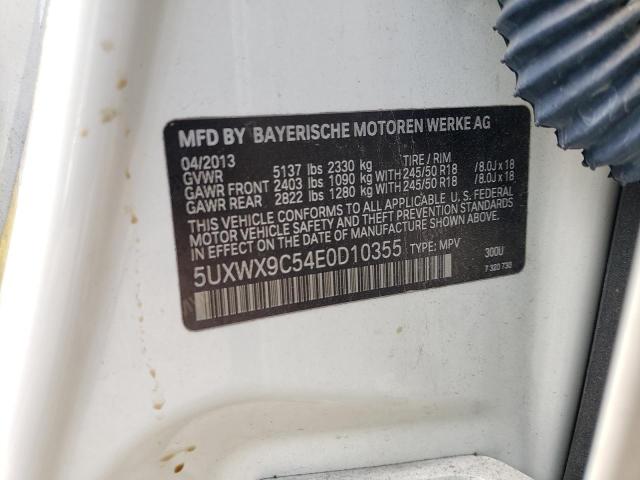 Photo 10 from auction – 2014 BMW X3 XDRIVE2 with VIN 5UXWX9C54E0D10355