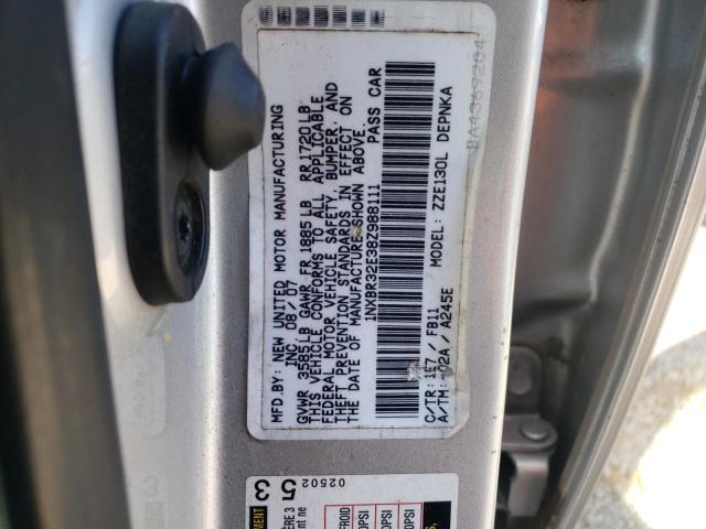 Photo 10 from auction – 2008 TOYOTA COROLLA CE with VIN 1NXBR32E38Z988111