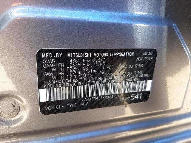 Photo 10 from auction – 2019 MITSUBISHI OUTLANDER with VIN JA4AZ3A37KZ024731
