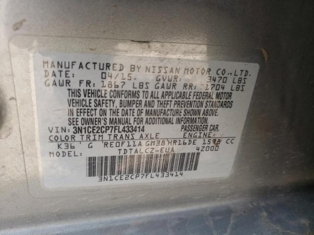 Photo 10 from auction – 2015 NISSAN VERSA NOTE with VIN 3N1CE2CP7FL433414