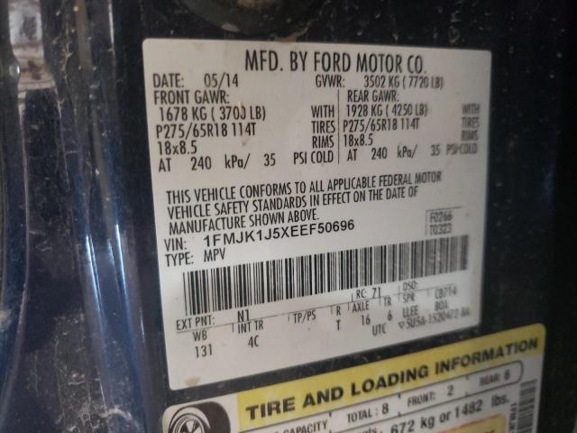 Photo 10 from auction – 2014 FORD EXPEDITION with VIN 1FMJK1J5XEEF50696