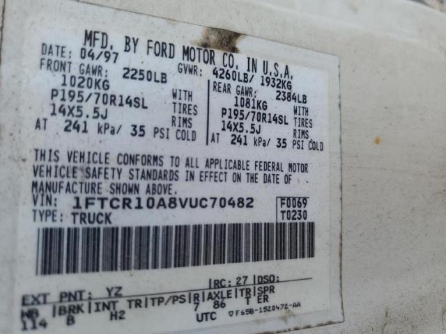 Photo 10 from auction – 1997 FORD RANGER with VIN 1FTCR10A8VUC70482