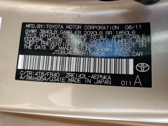 Photo 10 from auction – 2011 TOYOTA CAROLLA with VIN JTDBU4EEXB9158806