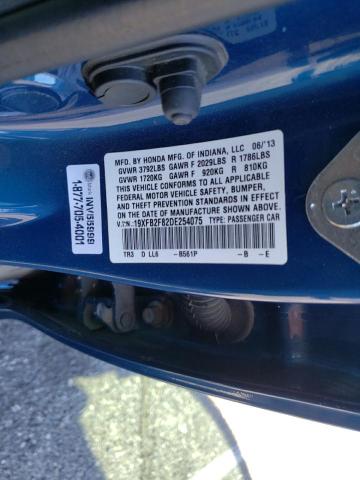Photo 10 from auction – 2013 HONDA CIVIC EX with VIN 19XFB2F82DE254075