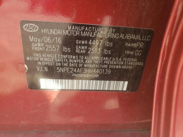 Photo 10 from auction – 2017 HYUNDAI SONATA SE with VIN 5NPE24AF3HH440139