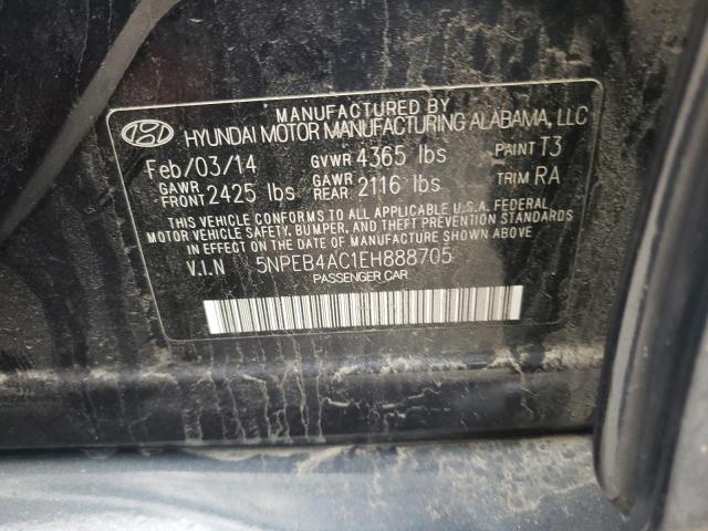 Photo 10 from auction – 2014 HYUNDAI SONATA GLS with VIN 5NPEB4AC1EH888705