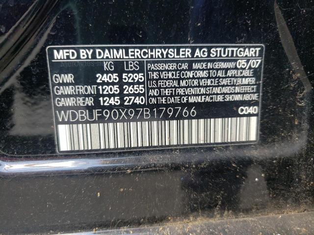Photo 10 from auction – 2007 MERCEDES-BENZ E-CLASS with VIN WDBUF90X97B179766