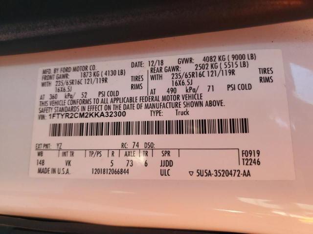 Photo 10 from auction – 2019 FORD TRANSIT T- with VIN 1FTYR2CM2KKA32300