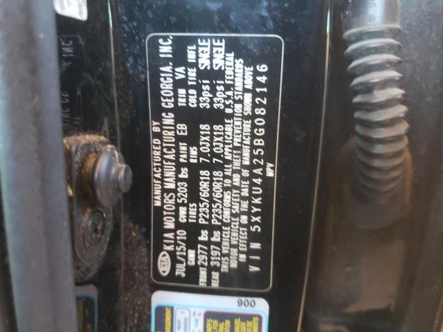 Photo 10 from auction – 2011 KIA SORENTO EX with VIN 5XYKU4A25BG082146