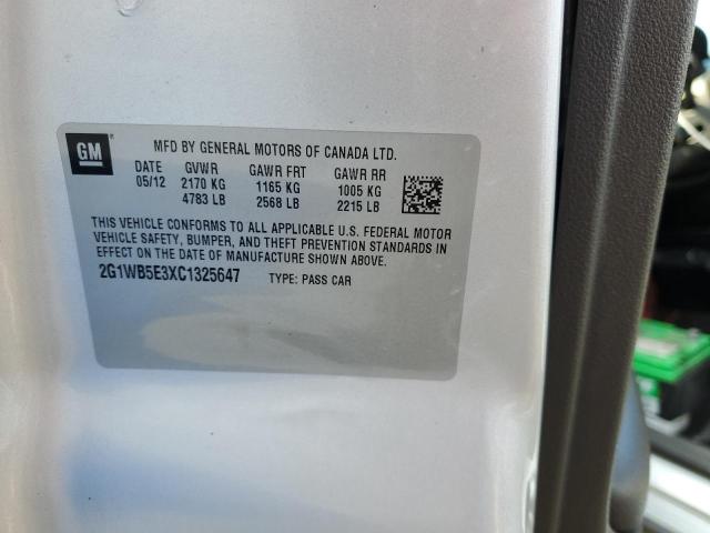 Photo 10 from auction – 2012 CHEVROLET IMPALA LT with VIN 2G1WB5E3XC1325647