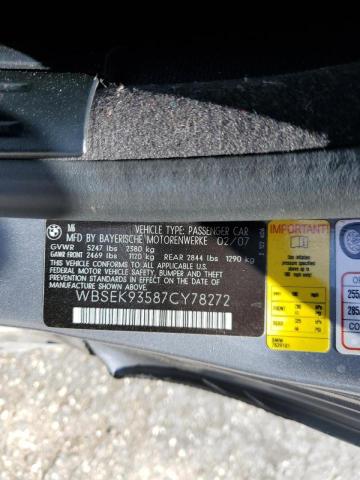 Foto 10 de la subasta – 2007 BMW M6 con VIN WBSEK93587CY78272