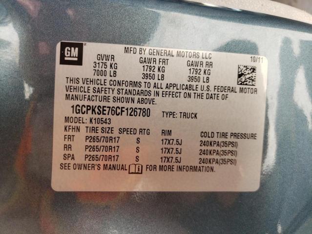 Photo 10 from auction – 2012 CHEVROLET SILVERADO with VIN 1GCPKSE76CF126780