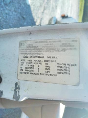 Photo 10 from auction – 1998 CHEVROLET BLAZER with VIN 1GNCS13W4WK185008
