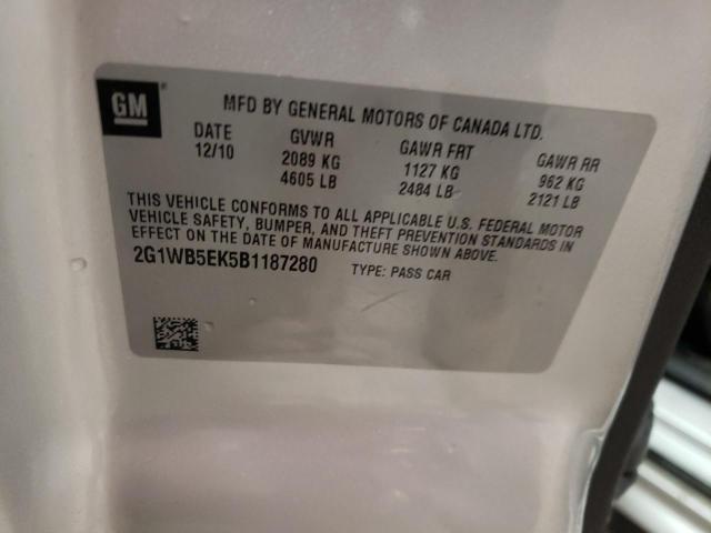 Photo 10 from auction – 2011 CHEVROLET IMPALA LT with VIN 2G1WB5EK5B1187280