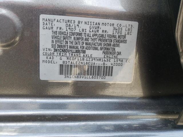 Photo 10 from auction – 2020 NISSAN VERSA S with VIN 3N1CN8DV1LL805700