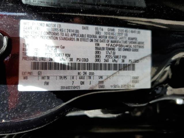 Photo 10 from auction – 2016 FORD C-MAX SEL with VIN 1FADP5BU4GL107805