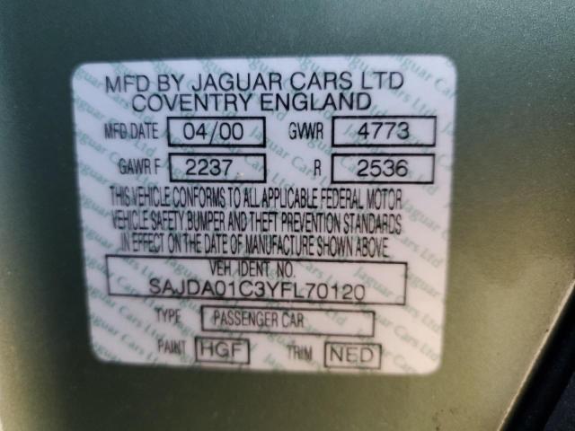 Photo 10 from auction – 2000 JAGUAR S-TYPE with VIN SAJDA01C3YFL70120