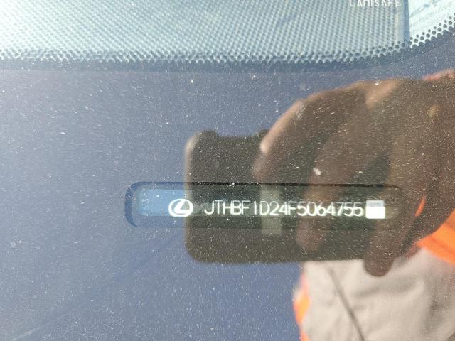 Photo 10 from auction – 2015 LEXUS IS 250 with VIN JTHBF1D24F5064755