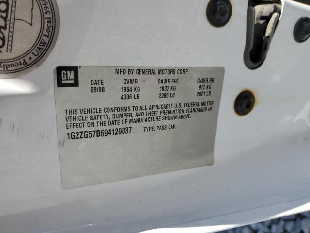 Photo 10 from auction – 2009 PONTIAC G6 with VIN 1G2ZG57B694129037