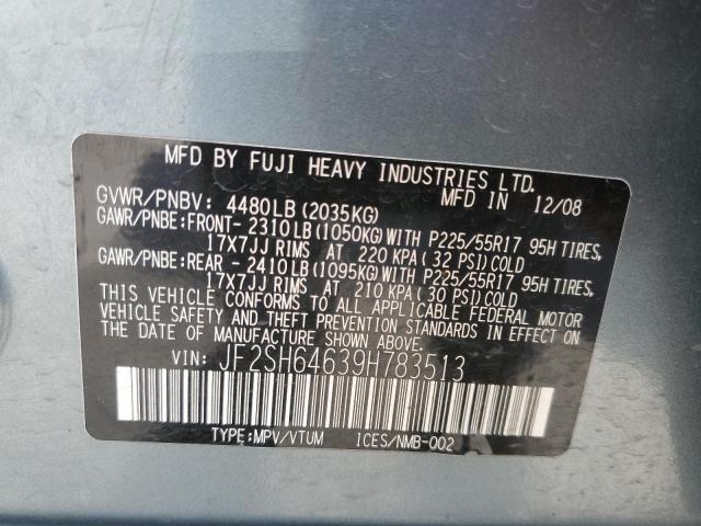 Photo 10 from auction – 2009 SUBARU FORESTER 2 with VIN JF2SH64639H783513