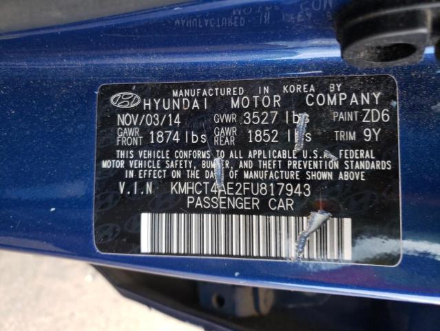 Photo 10 from auction – 2015 HYUNDAI ACCENT GLS with VIN KMHCT4AE2FU817943