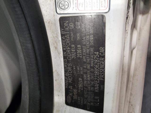 Photo 10 from auction – 2009 KIA SPECTRA EX with VIN KNAFE221895628754