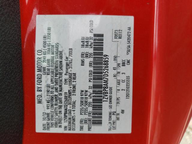 Photo 10 from auction – 2013 FORD MUSTANG with VIN 1ZVBP8AM7D5268859