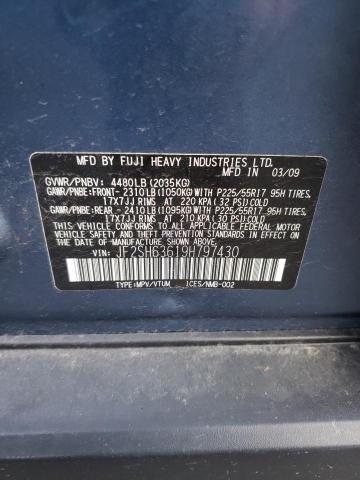 Photo 10 from auction – 2009 SUBARU FORESTER 2 with VIN JF2SH63619H797430