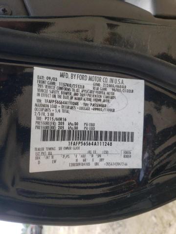 Photo 10 from auction – 2004 FORD TAURUS with VIN 1FAFP56S64A111248