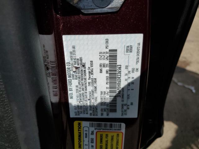 Photo 10 from auction – 2013 FORD FUSION SE with VIN 3FA6P0HR6DR336563
