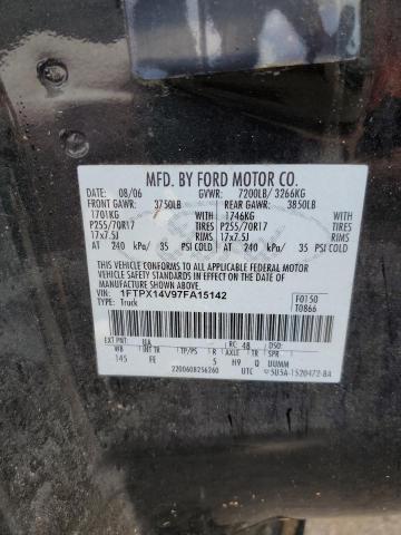 Photo 10 from auction – 2007 FORD F150 with VIN 1FTPX14V97FA15142