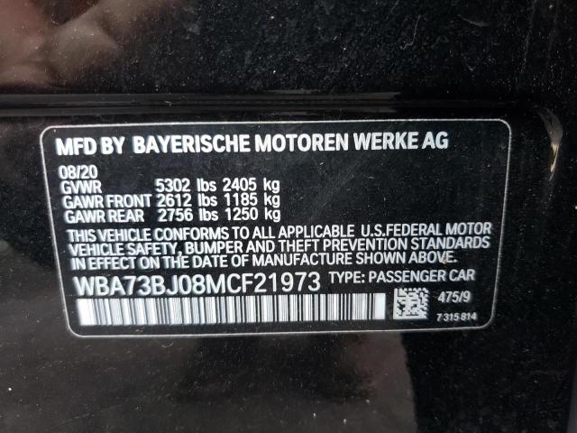 Photo 10 from auction – 2021 BMW 540 XI with VIN WBA73BJ08MCF21973