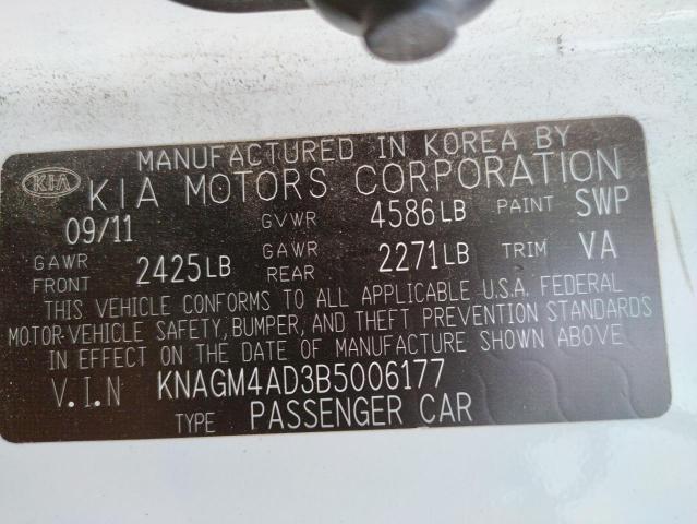 Photo 10 from auction – 2011 KIA OPTIMA HYB with VIN KNAGM4AD3B5006177
