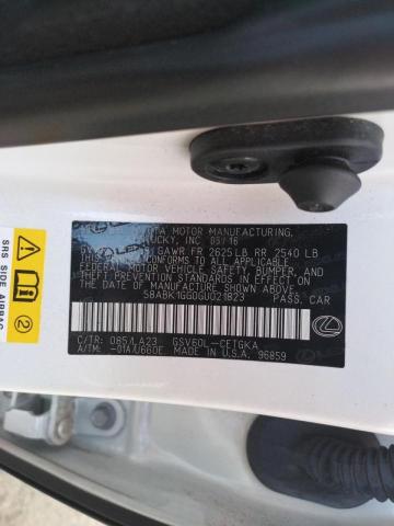 Photo 10 from auction – 2016 LEXUS ES 350 with VIN 58ABK1GG0GU021823