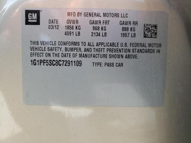 Photo 10 from auction – 2012 CHEVROLET CRUZE LT with VIN 1G1PF5SC8C7291109