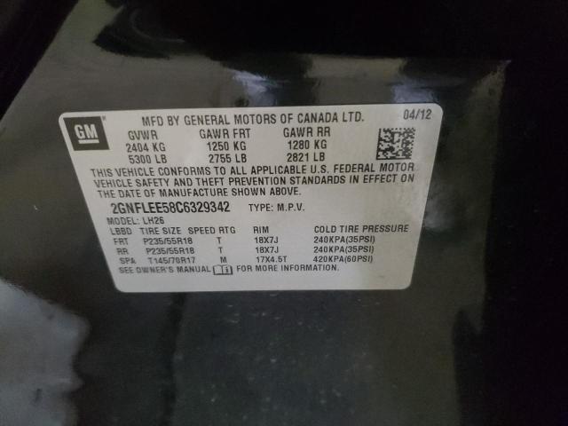 Photo 10 from auction – 2012 CHEVROLET EQUINOX LT with VIN 2GNFLEE58C6329342