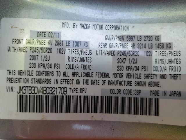 Photo 10 from auction – 2011 MAZDA CX-9 with VIN JM3TB3DV4B0321709