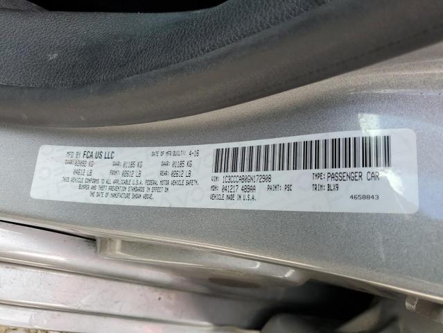 Photo 10 from auction – 2016 CHRYSLER 200 LIMITE with VIN 1C3CCCAB0GN172908