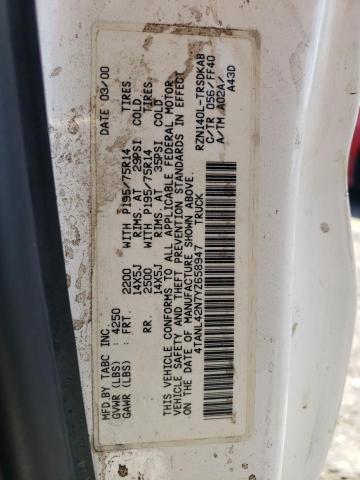 Photo 10 from auction – 2000 TOYOTA TACOMA with VIN 4TANL42N7YZ658947