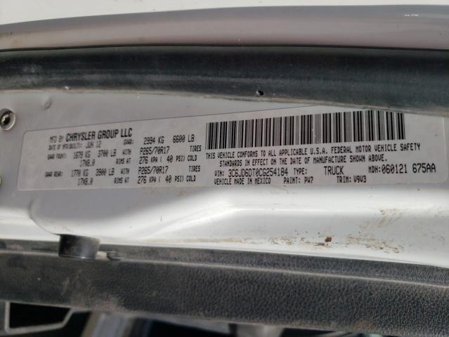 Photo 10 from auction – 2012 DODGE RAM 1500 S with VIN 3C6JD6DT0CG254184