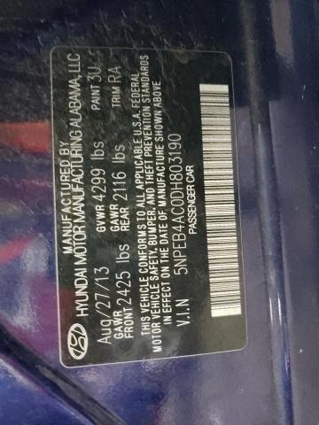 Photo 10 from auction – 2013 HYUNDAI SONATA with VIN 5NPEB4AC0DH803190