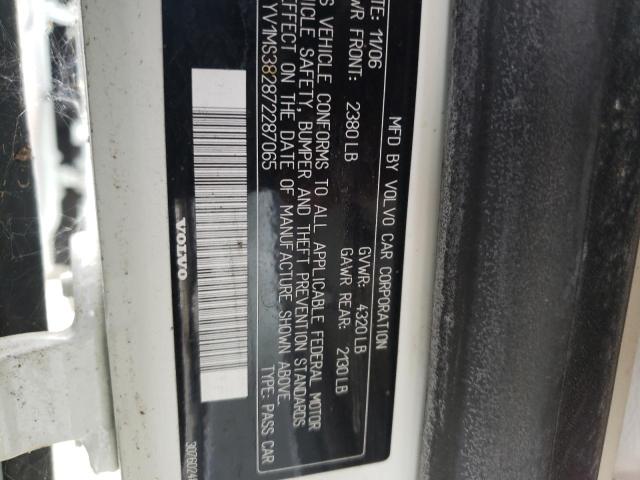 Photo 10 from auction – 2007 VOLVO S40 2.4I with VIN YV1MS382872287065