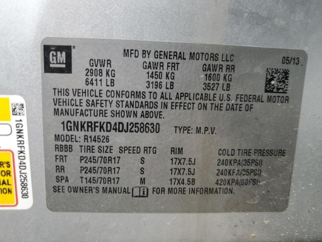 Photo 10 from auction – 2013 CHEVROLET TRAVERSE L with VIN 1GNKRFKD4DJ258630