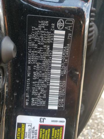 Photo 10 from auction – 2012 TOYOTA COROLLA BA with VIN 2T1BU4EE7CC854342